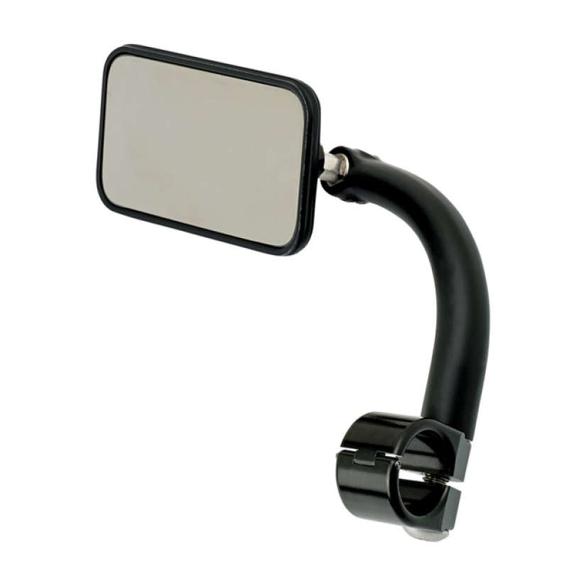 BILTWELL UTILITY MIRROR RECTANGLE CLAMP-ON-7/8" BLACKPRECISION DIE-CA 562902