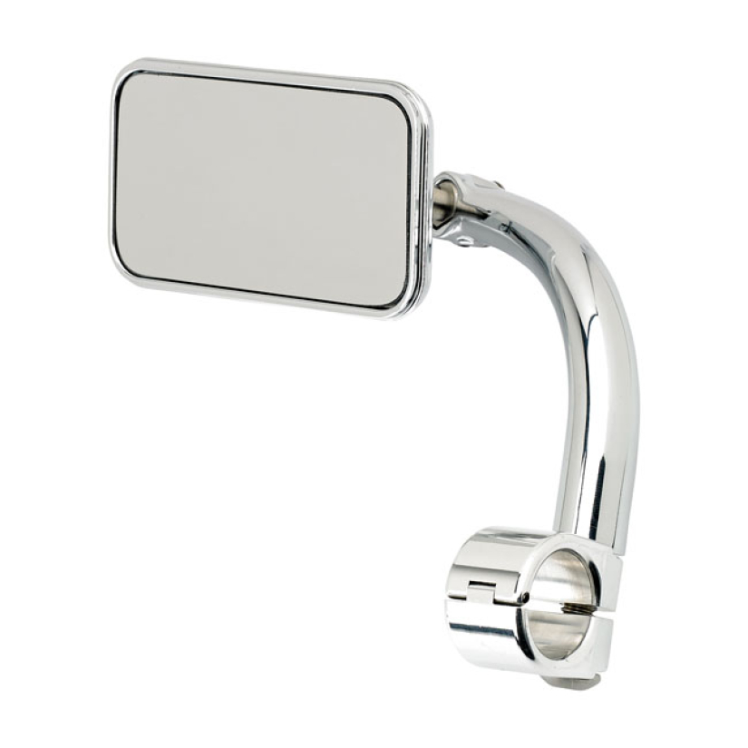BILTWELL UTILITY MIRROR RECTANGLE CLAMP-ON-7/8" CHROME 562903