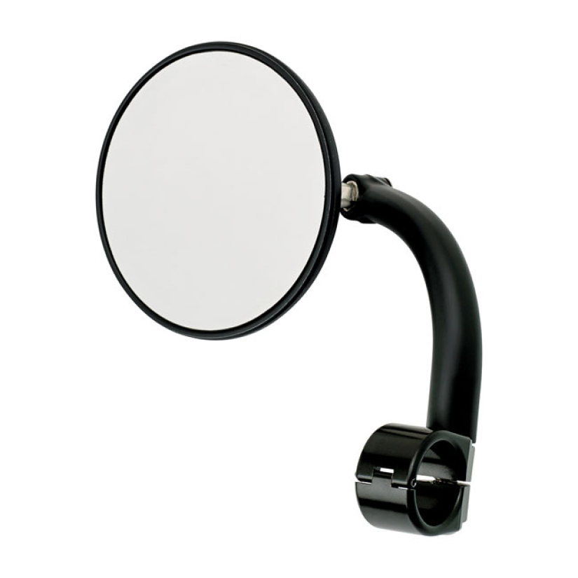 BILTWELL UTILITY MIRROR ROUND CLAMP-ON-7/8" BLACK 562906