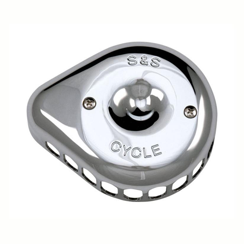S&S MINI TEARDROP STEALTH AIR CLEANER COVER CHROME PLATED. COVER ONLY. 563067