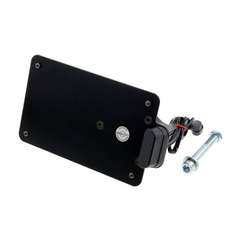 CULT-WERK, SIDE MOUNT LICENSE PLATE BRACKET BLACK. FRANCE GLOSS BLACK 563755