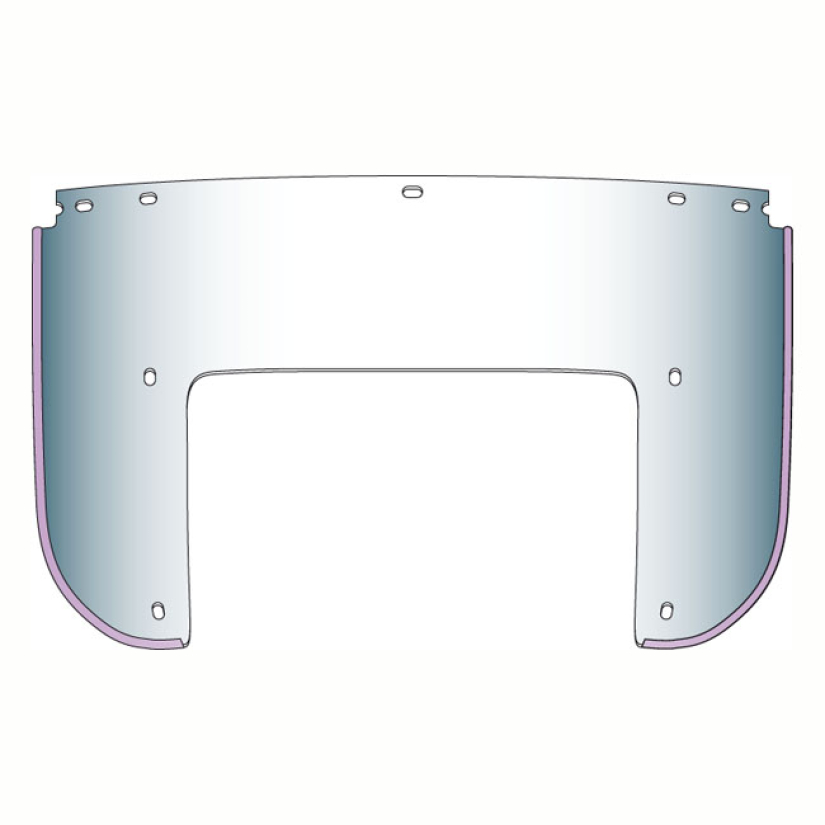 NATIONAL CYCLE, BEADED 7-BOLT LOWER WINDOW. CLEAR CLEAR. OEM STYLE REP 563897