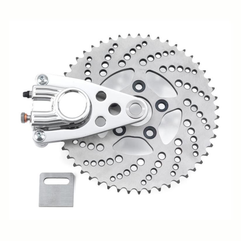 K-TECH, SPROCKET BRAKE KIT, CHOPPER STYLE DRILLED; POLISHED; 51T 563901