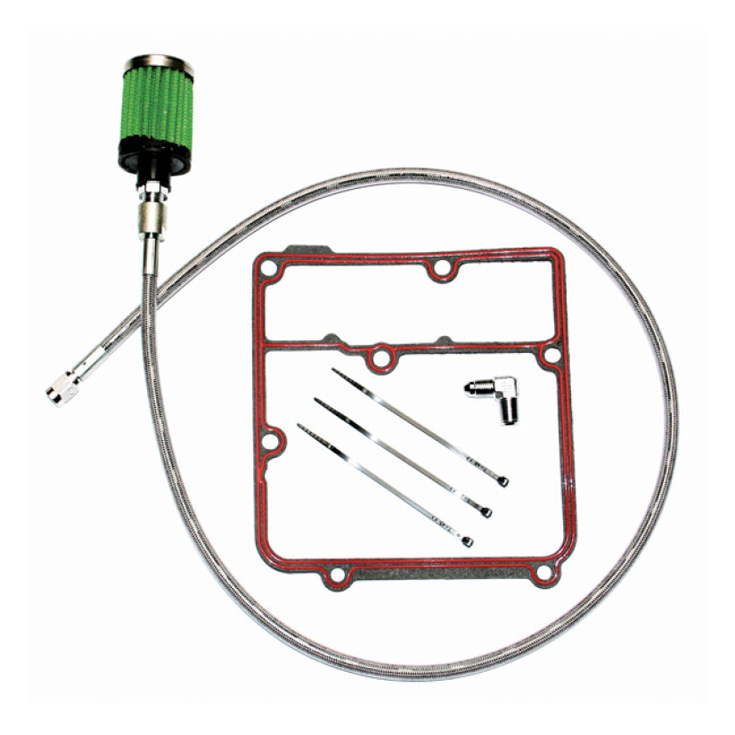 FEULING, OIL TANK BREATHER KIT. POLISHED. DYNA POLISHED STAINLESS CAP. 566059