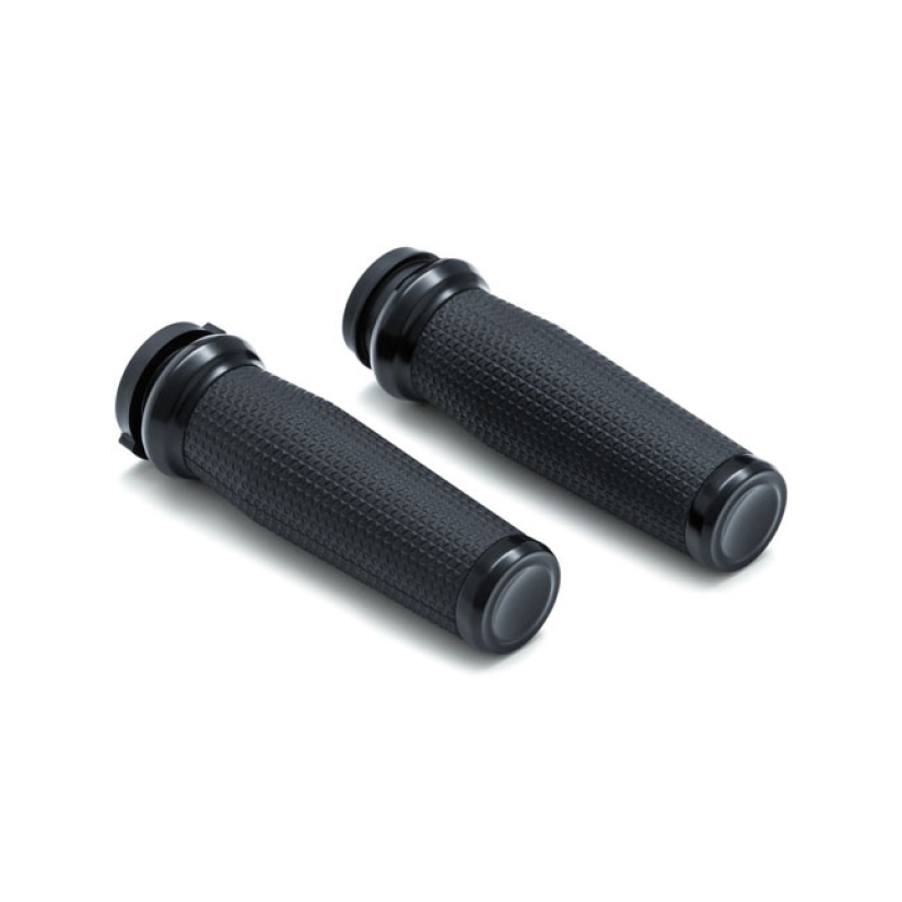 KURYAKYN, THRESHER GRIPS. BLACK SATIN BLACK. INCL. THROTTLE SLEEVE. SM 567623