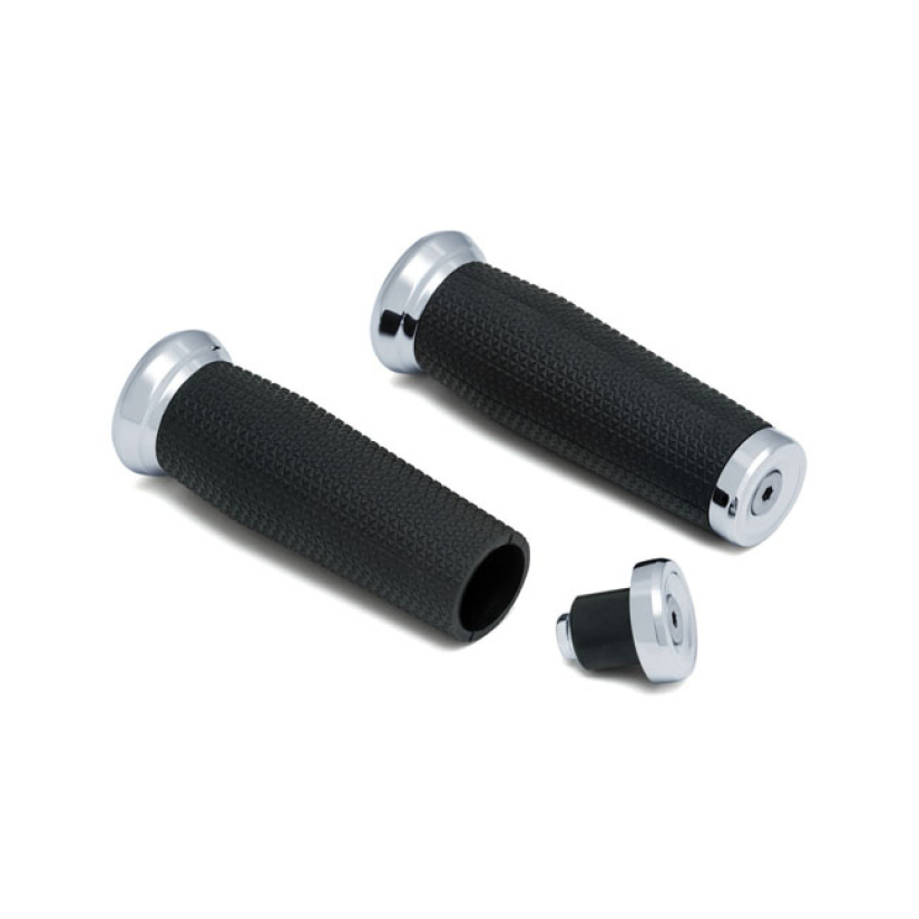 KURYAKYN, THRESHER GRIPS, 7/8" UNIVERSAL CHROME; EPDM RUBBER; FITS 7/8 567624
