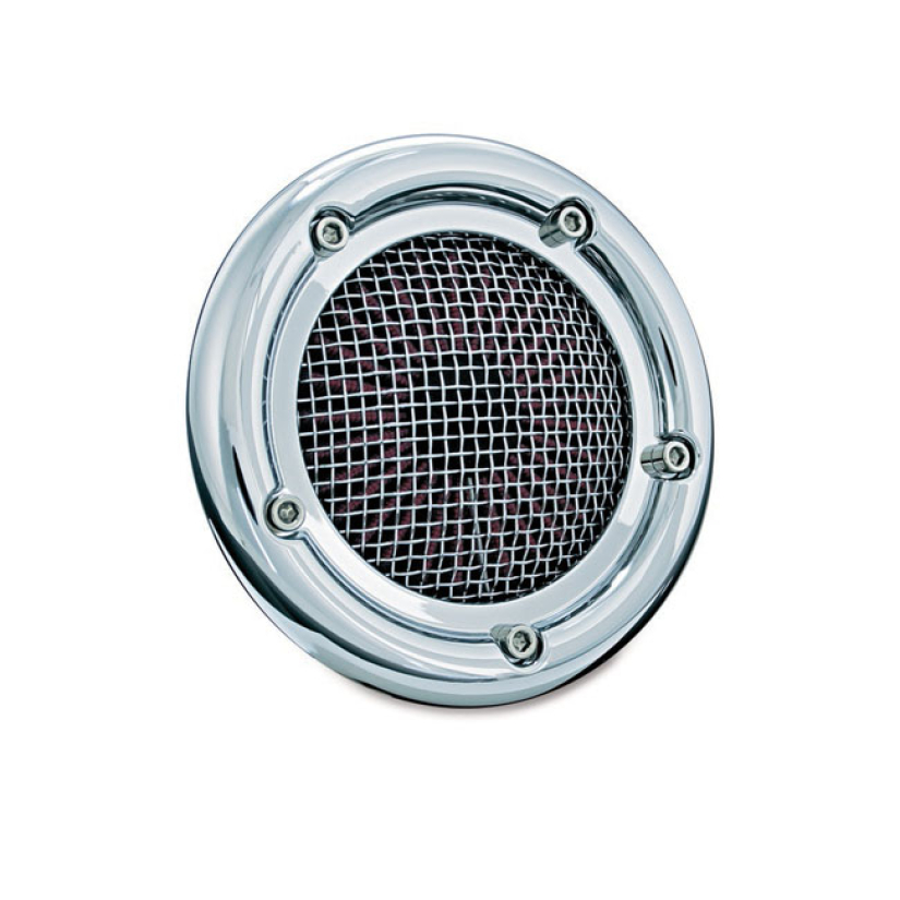 CRUSHERR VELOCIRAPTORR AIR CLEANER. CHROME CHROME PLATED WITH A POLISH 567665
