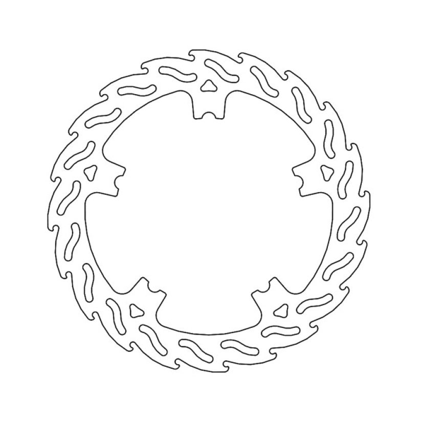 MOTO-MASTER, FLAME FRONT BRAKE ROTOR. FRONT RIGHT RIGHT; ABE APPROVED; 569385