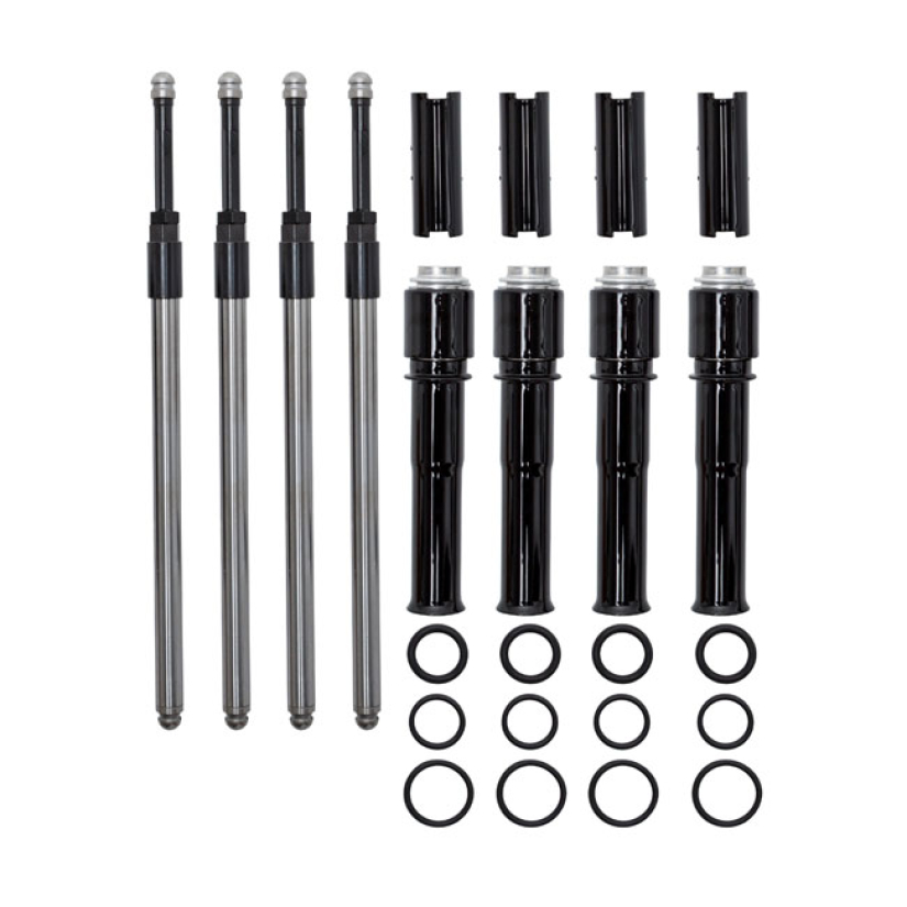 S&S QUICKEE PUSHROD & COVER KIT GLOSS BLACK 572147
