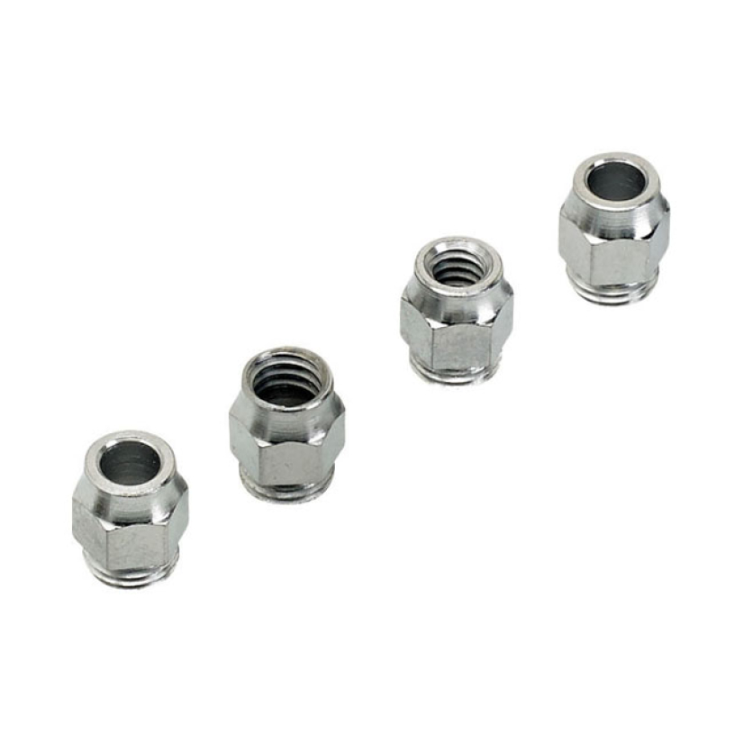 BILTWELL, THROTTLE CABLE ADAPTER SET. CHROME REPLACEMENT ADAPTERS FOR 572402