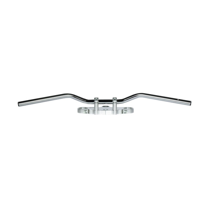 TRW, 22MM (7/8") SUPERBIKE HANDLEBAR. SPORTIVE. CHROME CHROME; STEEL H 574050