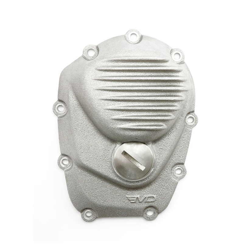 EMD, CAM COVER ''RIBBED''. RAW FINISH RAW ALUMINUM FINISH. CAST ALUMIN 574271
