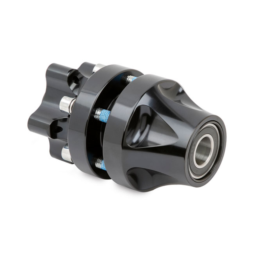 ARLEN NESS, WHEEL HUB FRONT BLACK SINGLE FLANGE; ALL NESS WHEELS ARE 575254