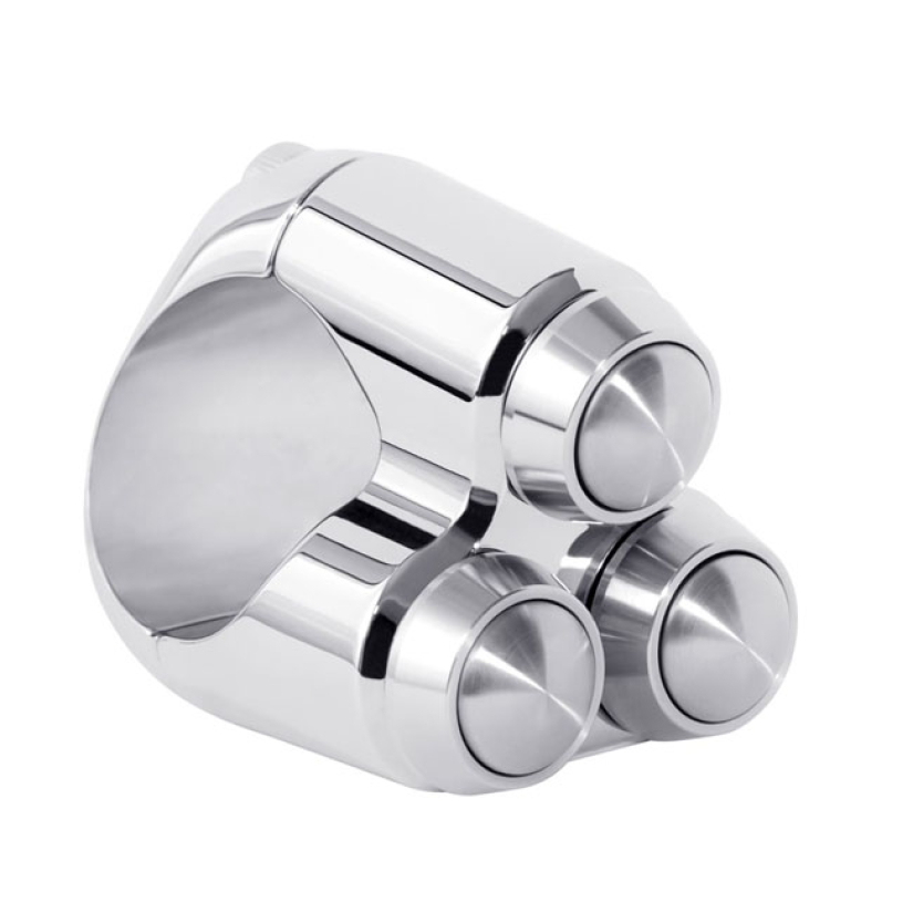 MOTONE, MICRO SWITCH WITH 3 BUTTONS. CHROME CHROME PLATED ALUMINUM. FO 575396