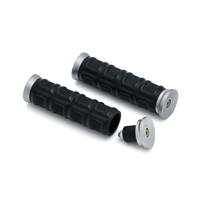 KURYAKYN, DILLINGER GRIPS SATIN SILVER A NARROW PROFILE FOR SLEEK LOOK 577008