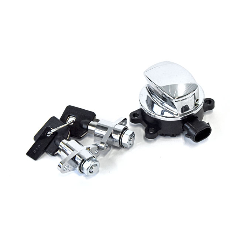FLHR IGNITION SWITCH & SADDLEBAG LOCK KIT. CHROME USED WITH 14-UP CAN- 577024