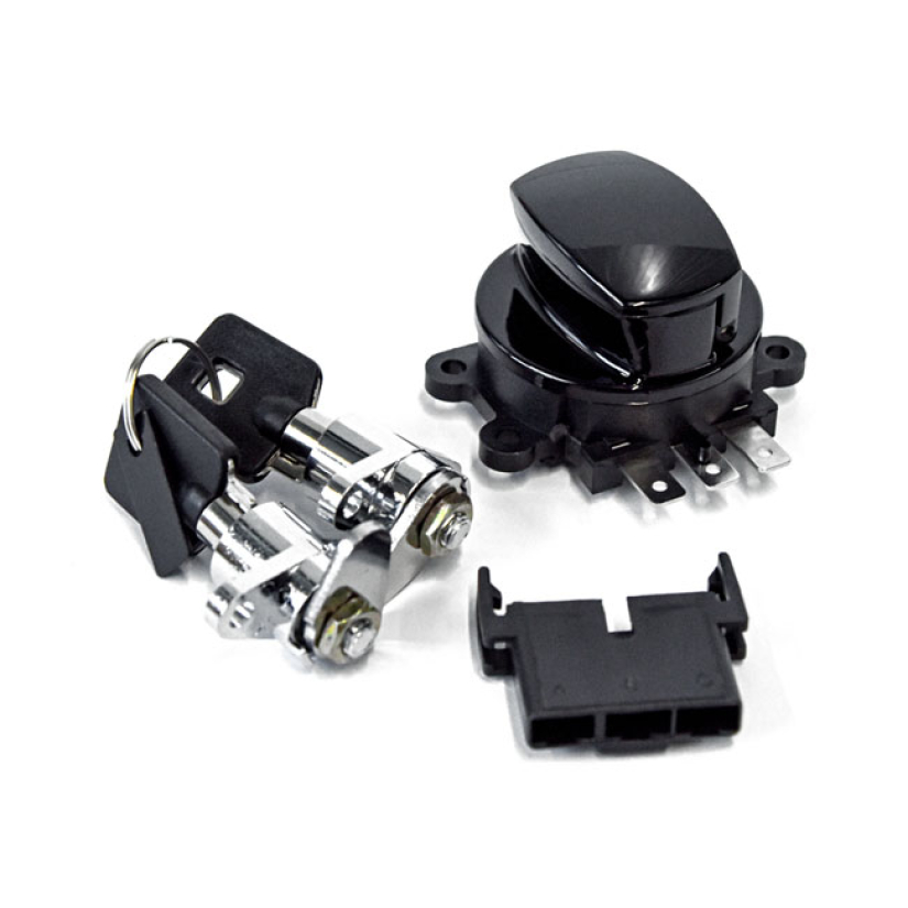 FLHR IGNITION SWITCH & SADDLEBAG LOCK KIT. BLACK REPLACEMENT IGNITION 577027