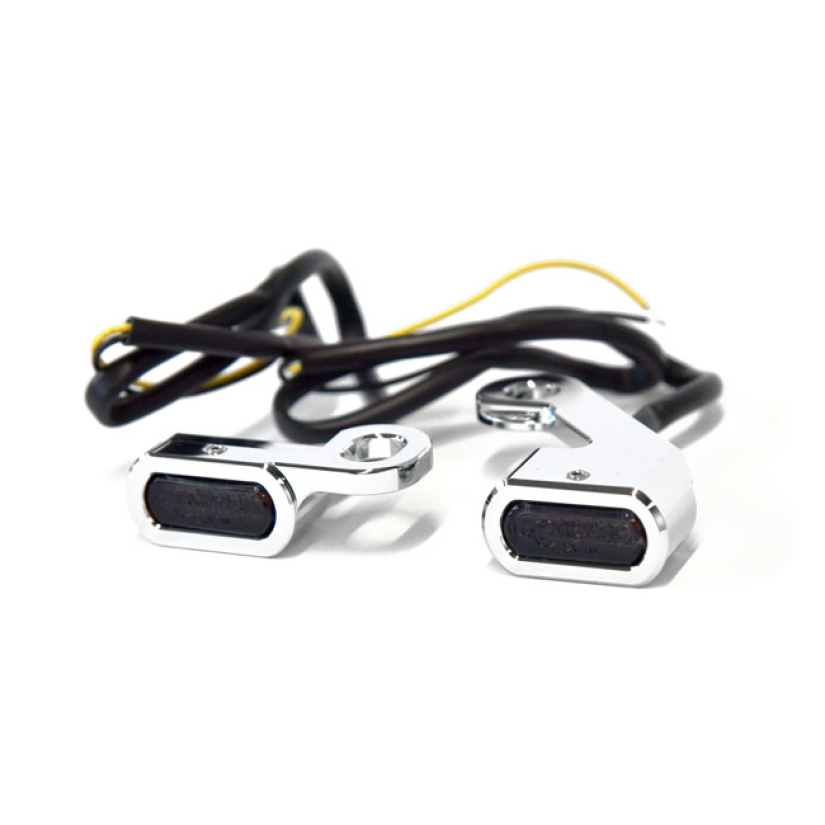 FASTLINE, BELOW BAR LED TURN SIGNAL SET. CHROME 577084