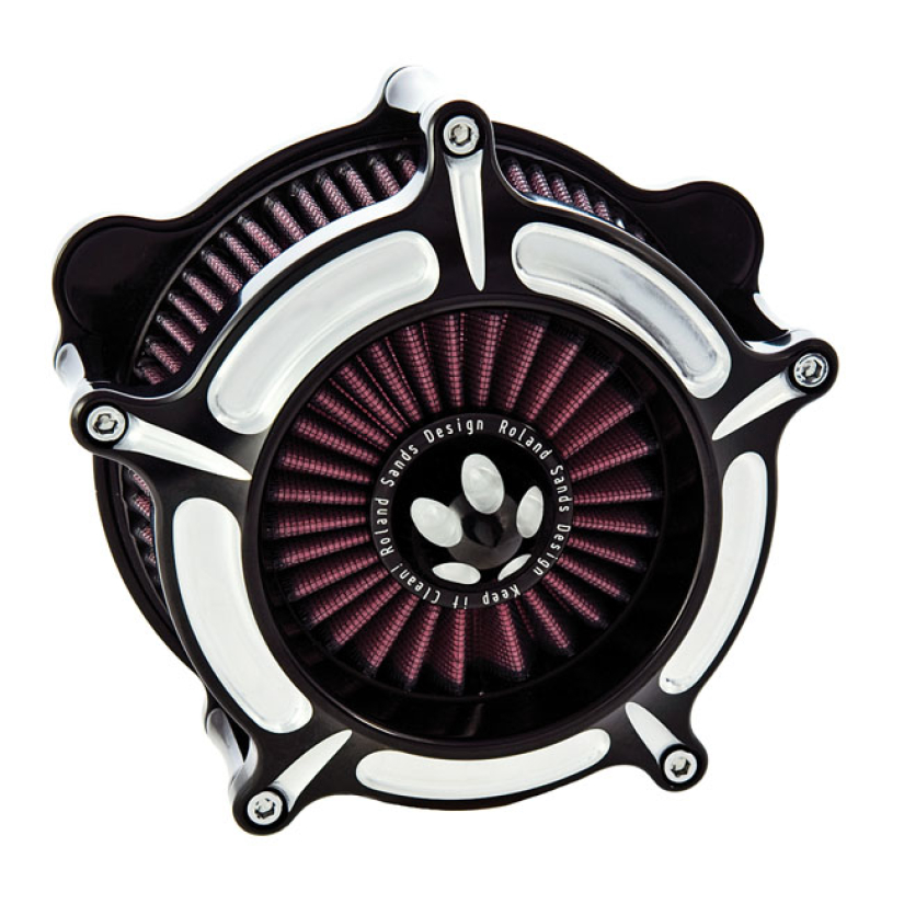 RSD, ''TURBINE'' AIR CLEANER KIT. BLACK CC BLACK CONTRAST CUT; BLACK A 577444