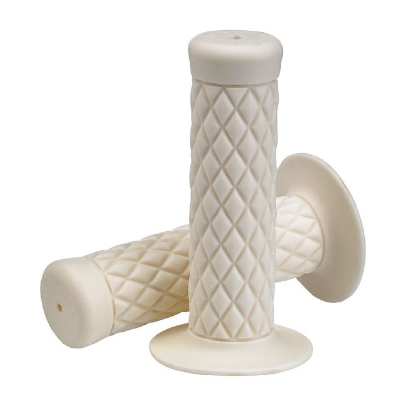 BILTWELL 1" TPV GRIPS THRUSTER WHITE A TPV RUBBER GRIP SET; MANUFACTUR 578535