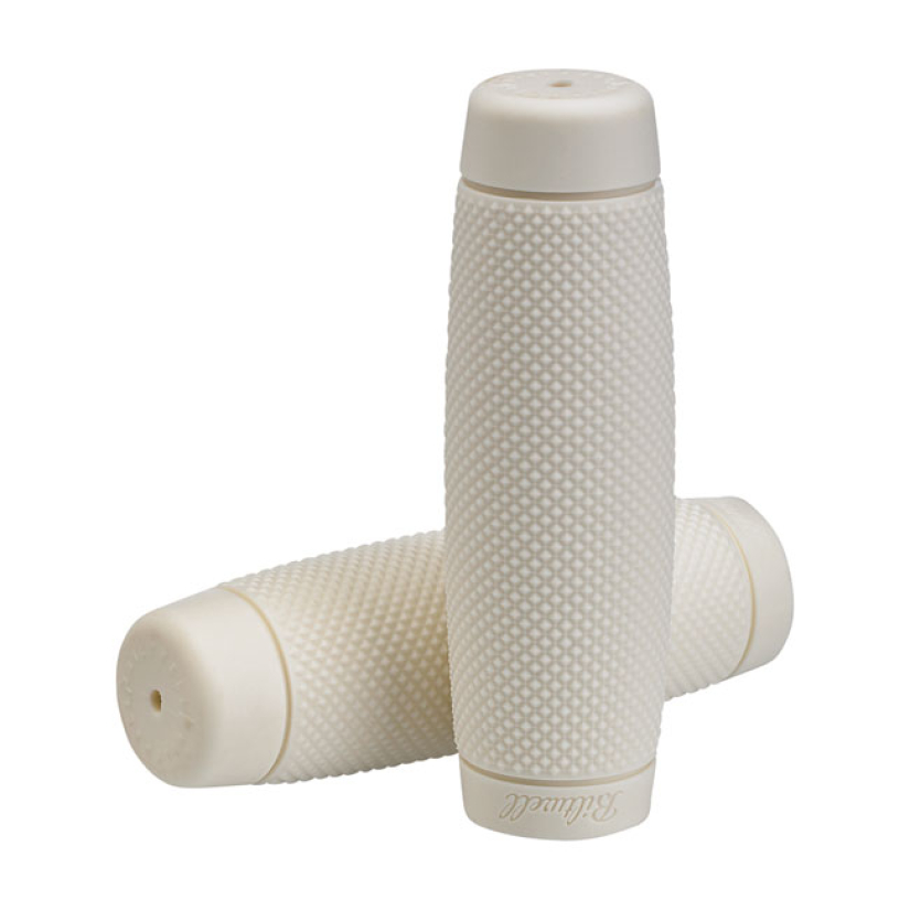BILTWELL 1" TPV GRIPS RECOIL WHITE A TPV RUBBER GRIP SET; MANUFACTURED 578543