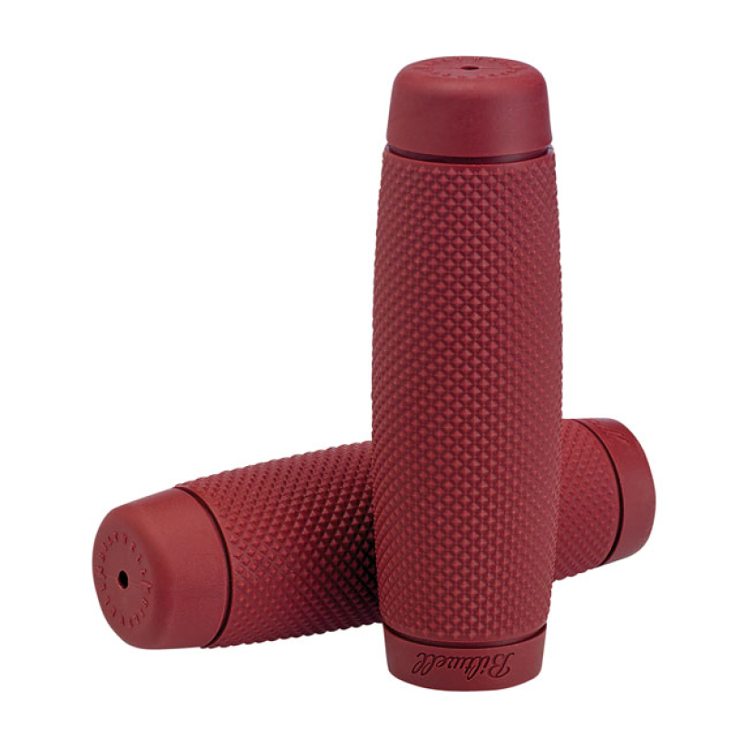 BILTWELL 1" TPV GRIPS RECOIL OXBLOOD A TPV RUBBER GRIP SET, MANUFACTUR 578544