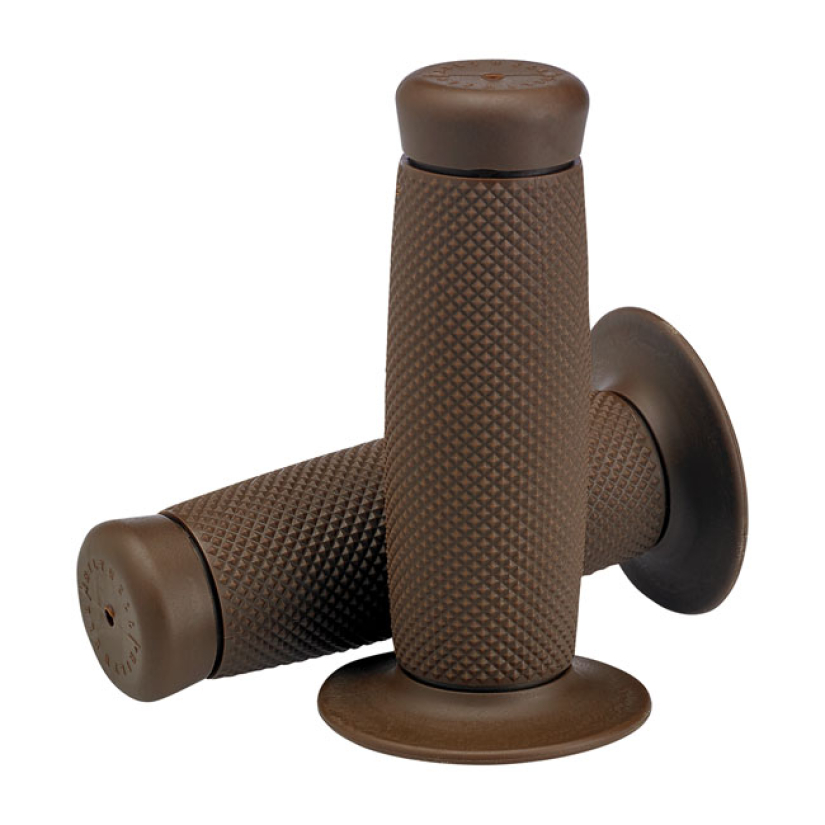BILTWELL 1" TPV GRIPS RENEGADE CHOCOLATE A TPV RUBBER GRIP SET, MANUFA 578553