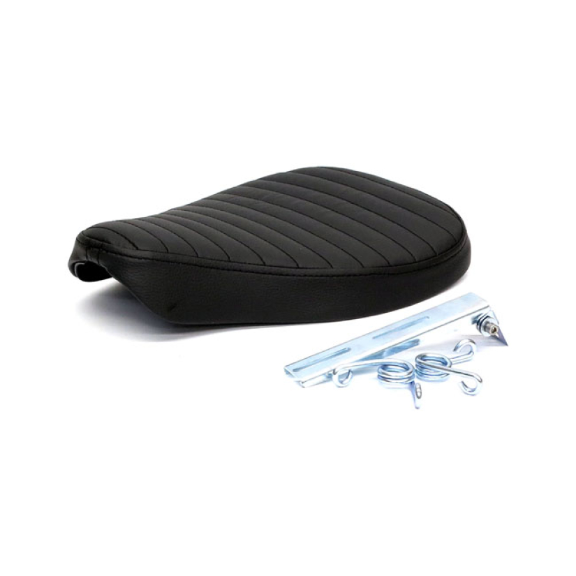C-RACER, CLASSIC BOBBER SOLO SEAT. LARGE. BLACK BLACK SYNTHETIC LEATHE 578617