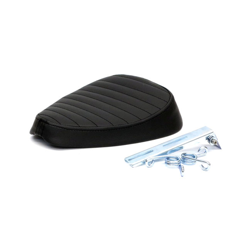 C-RACER, CLASSIC BOBBER SOLO SEAT. MEDIUM. BLACK BLACK SYNTHETIC LEATH 578619