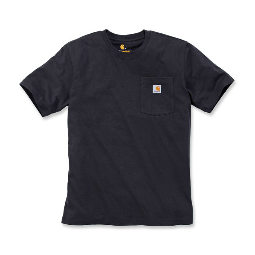 CARHARTT WORKWEAR POCKET T-SHIRT S/S BLACK RELAXED FIT; 6.75 OZ/YDÝ / 579068