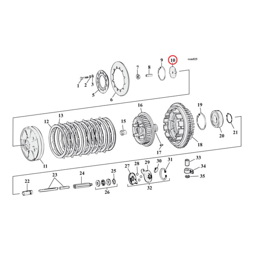 CLUTCH ADJ.PLATE, 7/16 THREAD 580222