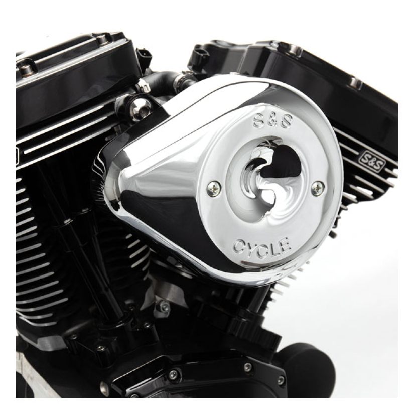S&S STEALTH, CHROME TEARDROP AIR CLEANER KIT CHROME. WITH TEARDROP COV 580360