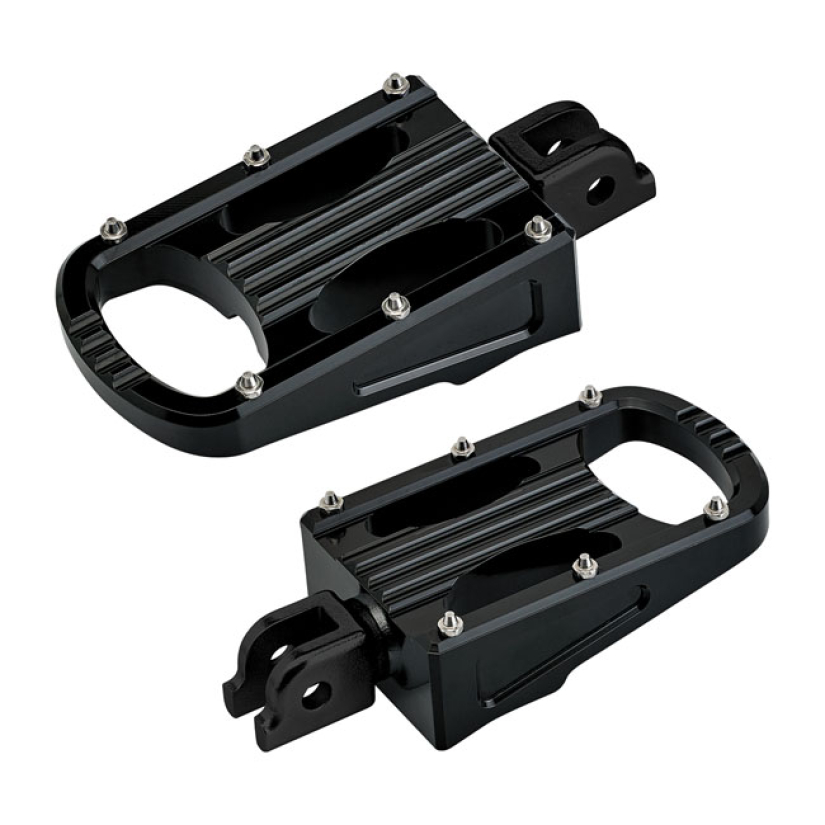 BILTWELL PUNISHER XL RIDER FOOTPEGS BLACK 580389