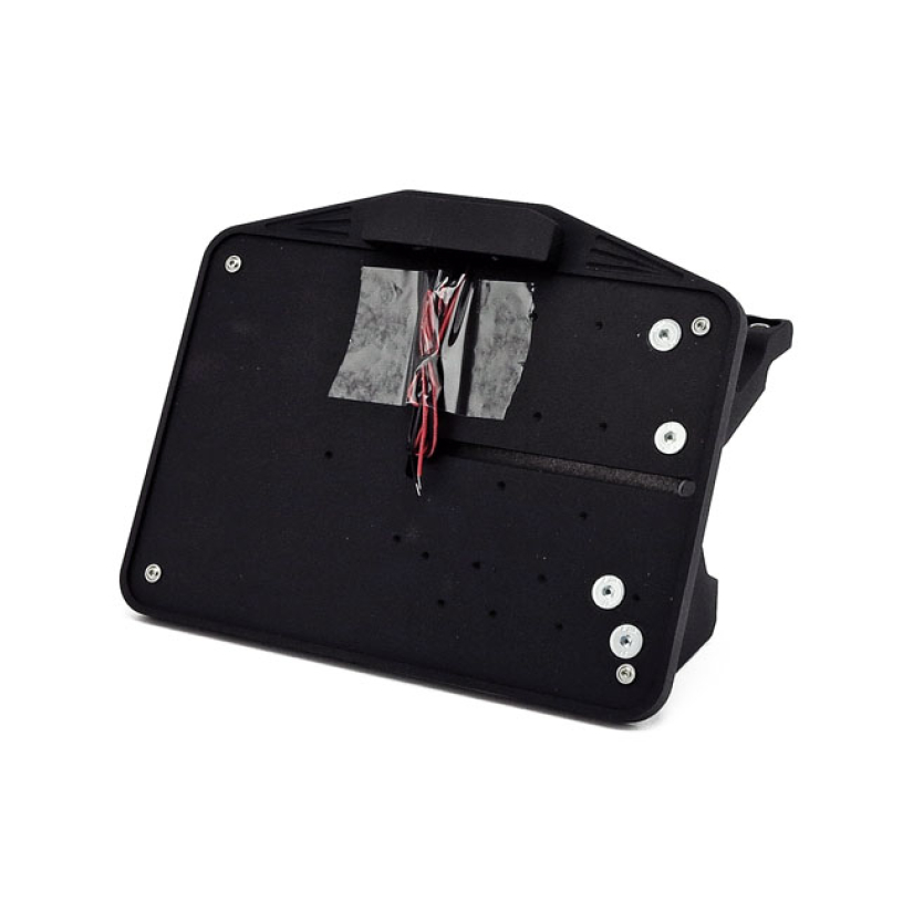 CPV, LICENSE PLATE BRACKET KIT SWING. BLACK. EU BLACK POWDER COATED AL 580414