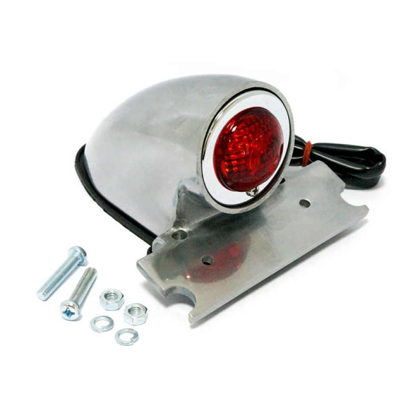 SPARTO TAILLIGHT. POLISHED - POLISHED ALUMINUM HOUSING  - RED LENS  - 583906