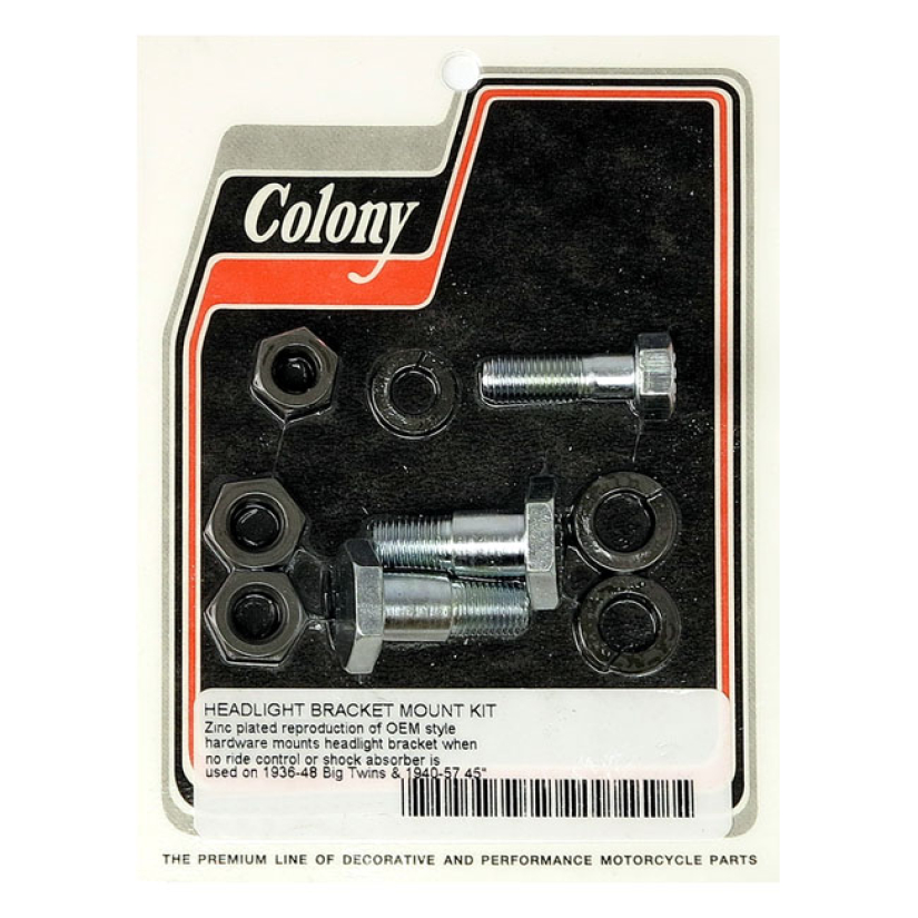 COLONY, HEADLAMP BRACKET MOUNT KIT ZINC PLATED.  HARDWARE USED TO MOUN 583923