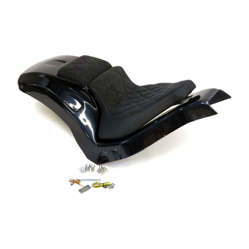 CULT-WERK, SOFTAIL WIDE FENDER KIT ''RACING''. 2-UP SEAT UNPAINTED GLO 586256