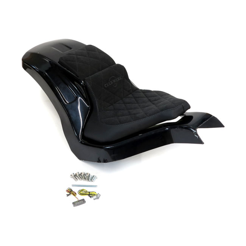 CULT-WERK, SOFTAIL WIDE FENDER KIT ''RACING''. 2-UP SEAT UNPAINTED GLO 586260