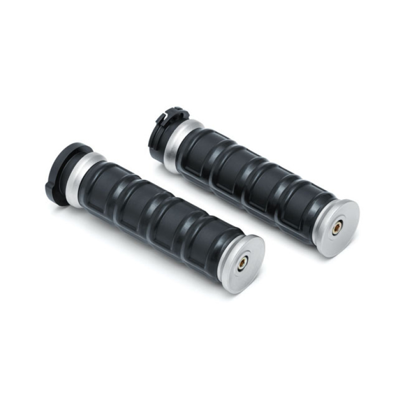 KURYAKYN, DILLINGER GRIPS. SILVER WITH SATIN SILVER ALUMINUM COLLARS A 586446