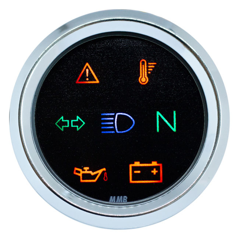 MMB 48MM ULTRA MINI INDICATOR LIGHTS CHROME 586676