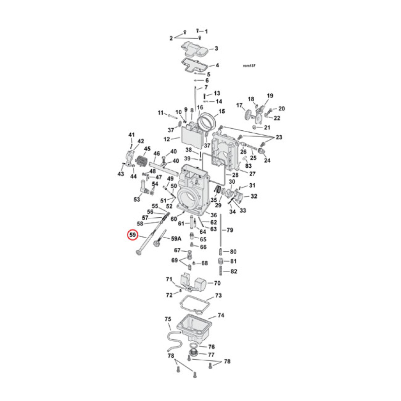 MIKUNI, LONG IDLE ADH. SCREW STANDARD REPLACEMENT (EXCL. SPRING) 587037