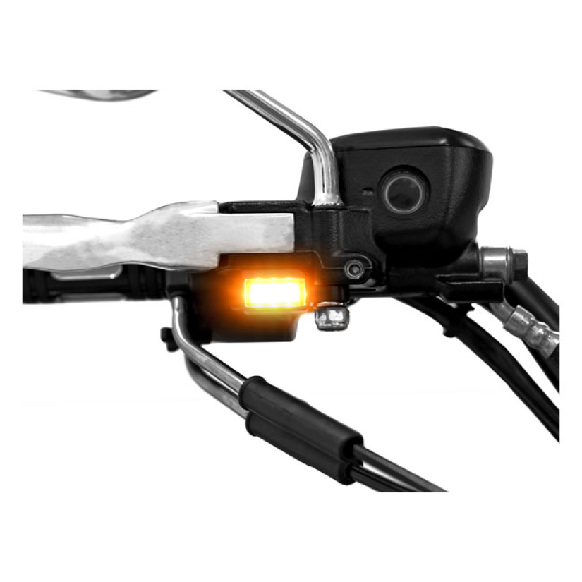 ZIEGER BELOW BAR LED TURNSIGNALS # 3, BLACK SIMPLY INSTALLS BELOW THE 587838