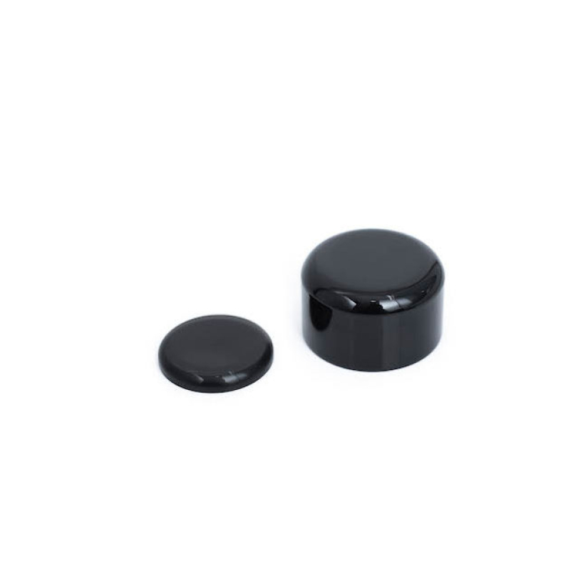 KILLER CUSTOM, SWINGARM AXLE COVER SET. GLOSS BLACK GLOSS BLACK POWDER 587871