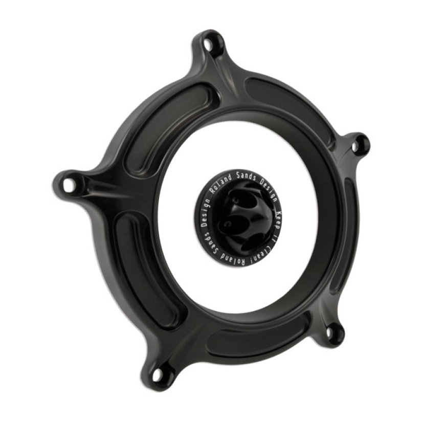 RSD, TURBINE AIR CLEANER FACE PLATE. 'TURBINE'. BLACK OPS 589267