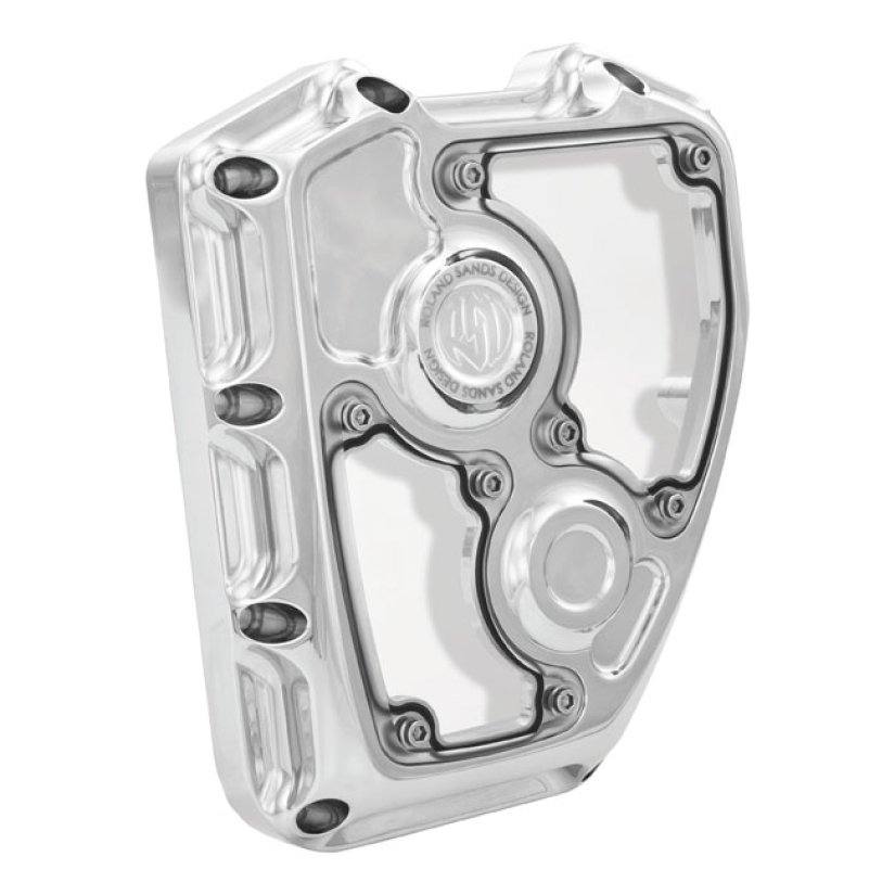RSD, ''CLARITY'' CAM COVER. CHROME CNC MACHINED BILLET ALUMINUM CAM GE 589323