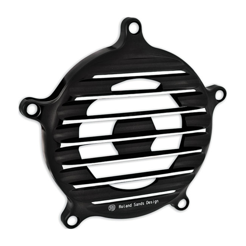 RSD, TURBINE AIR CLEANER FACE PLATE. 'NOSTALGIA'. BLACK CC 589543