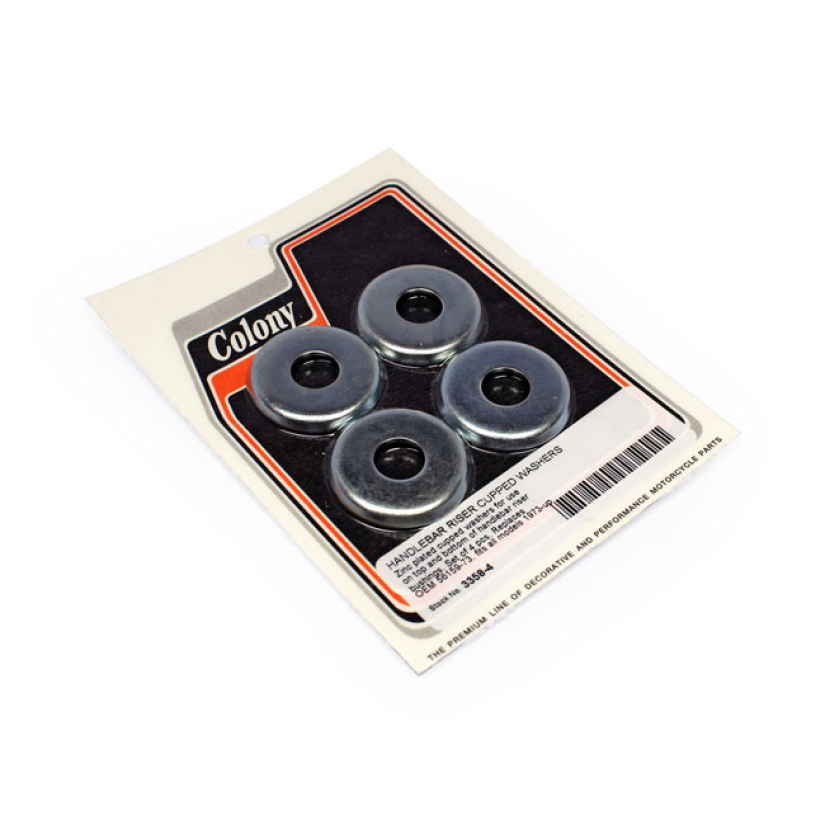 COLONY, HANDLEBAR RISER CUPPED WASHER KIT. ZINC ZINC PLATED. OEM STYLE 590083