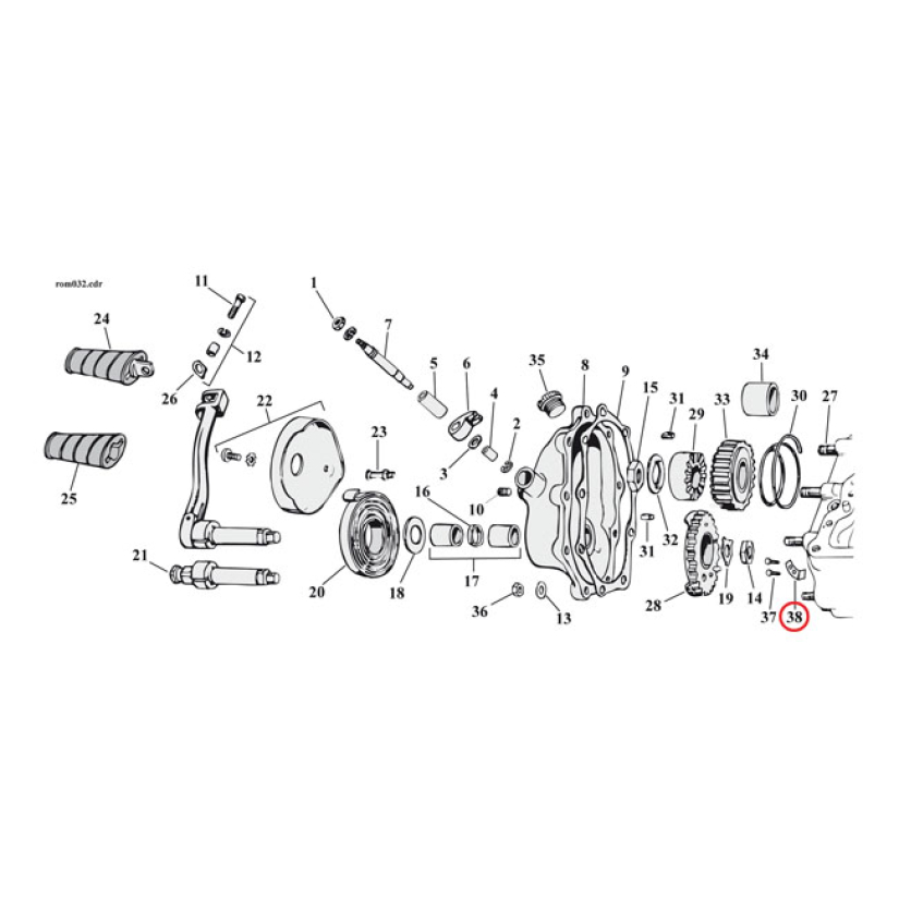 BUMPER PLATE, STARTER CRANK 590148