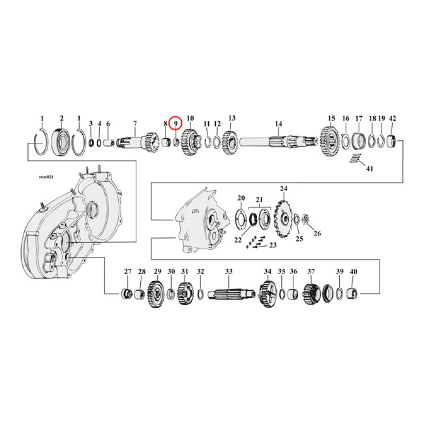THRUST WASHER, MAINSHAFT LEFT 590190