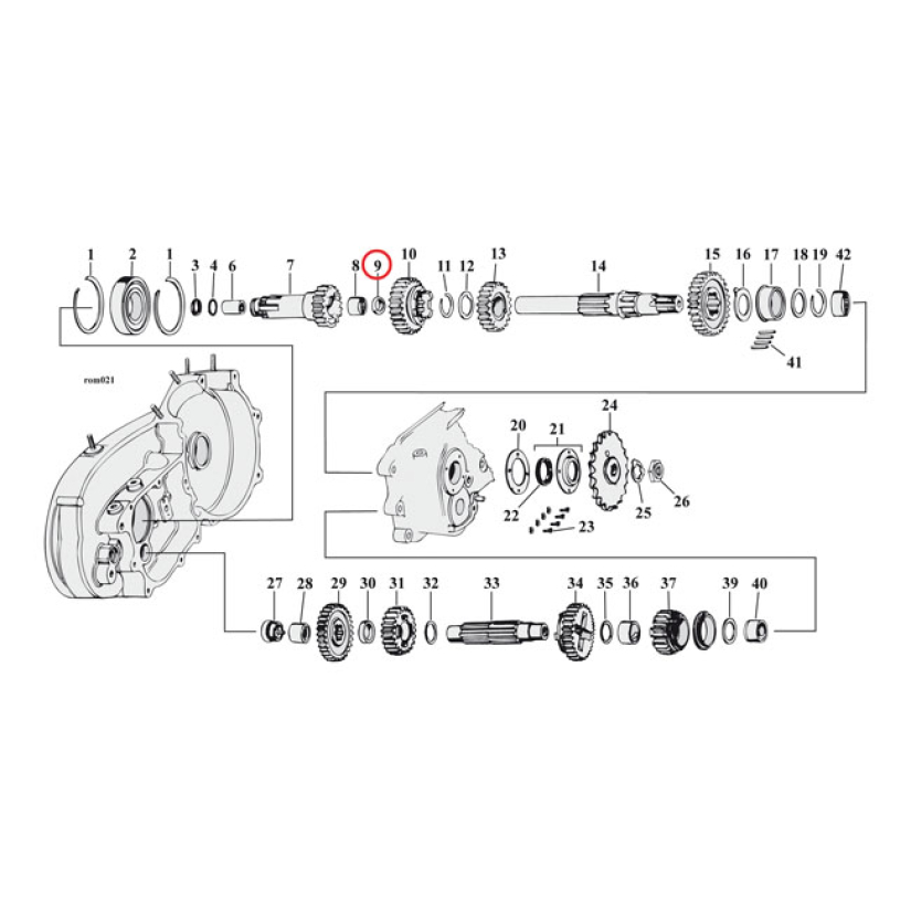 THRUST WASHER, MAINSHAFT LEFT 590193
